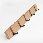 Настенные крючки для одежды, цельные деревянные настенные крючки для полотенец, вешалка для одежды, куртки крючков, полка для гостиной, настенный ряд крючков, стойка, органайзер, держатель для ключей