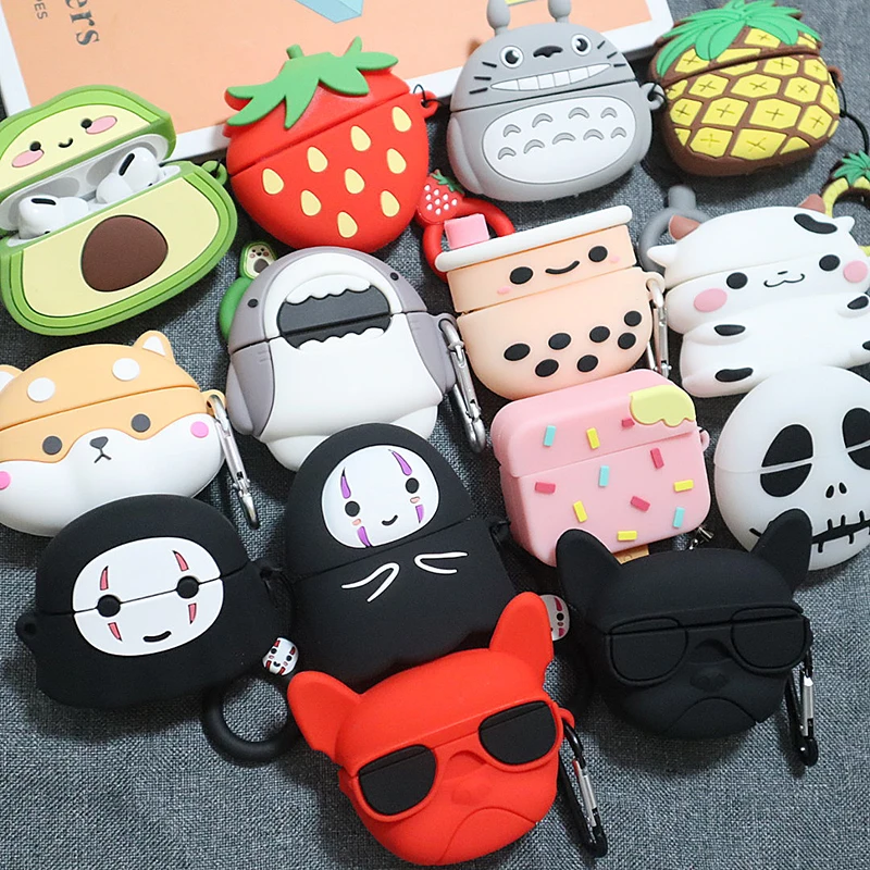 Мягкий чехол с 3d-рисунком авокадо клубника Акула корги собака мороженое бульдог