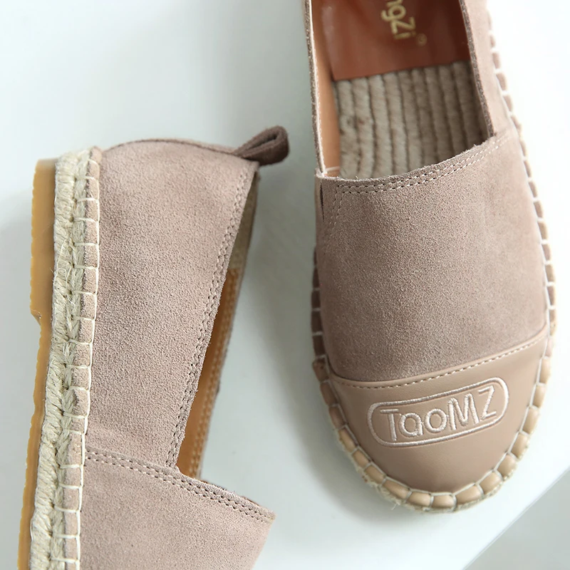 Туфли LAASIMI женские из флока базовые эспадрильи плоская подошва повседневная