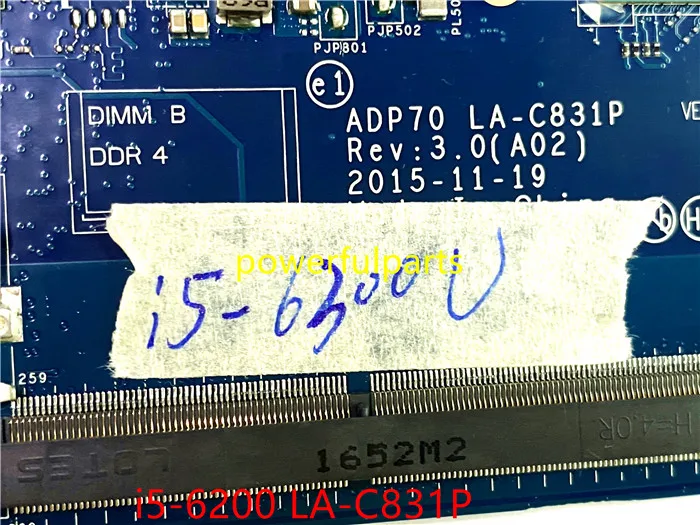 

High quality For Dell Latitude E5470 5470 motherboard CN-02MMKG 02MMKG 2MMKG ADP70 LA-C831P With I5-6300HQ cpu 100% full OK