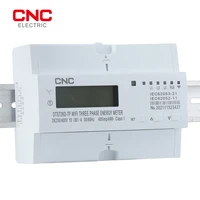 cnc 3 phase din rail tuya 5060hz 3120v 3220v 3230v wifi smart energy meter timer power consumption monitor kwh wattmeter