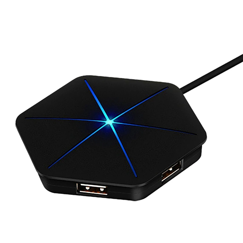 6 портовый USB 2 0 концентратор разветвитель цветной светильник для зарядки с