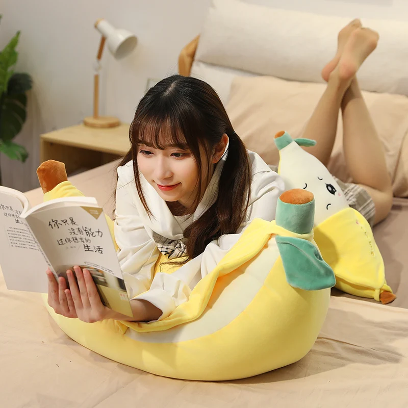 

Plush Fruits Toy Yellow Banana Smile Stuffed Plants Pillow Cushion for Bed Decor Baby Kids Birthday Gifts