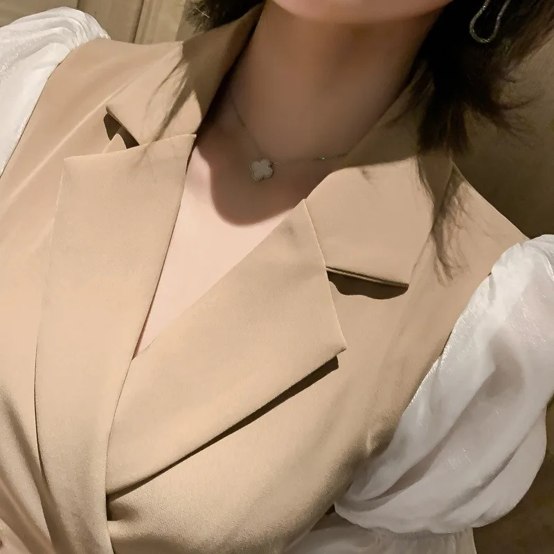 

2021Autumn Fashion New Ladies Casual Dresses Women Lantern Long Sleeve 2 Piece Fall Sets Full Sleeve Elastic High Waist OL