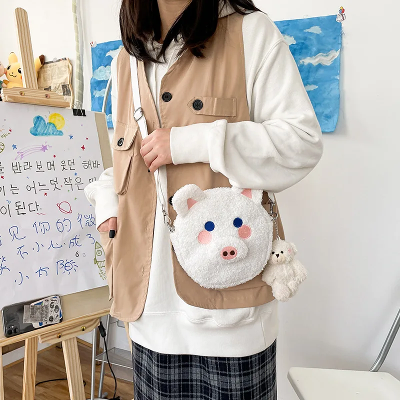 

2021 Fashion Plush Ladies Shoulder Bags Phone Pouch Classic Style Casual Solid Color Messenger Bag Women Shopping Tote