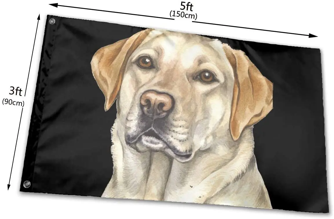 Labrador Dog Lab Yellow Art Cute Flags 3x5 Foot Polyester Banner Ft | Дом и сад