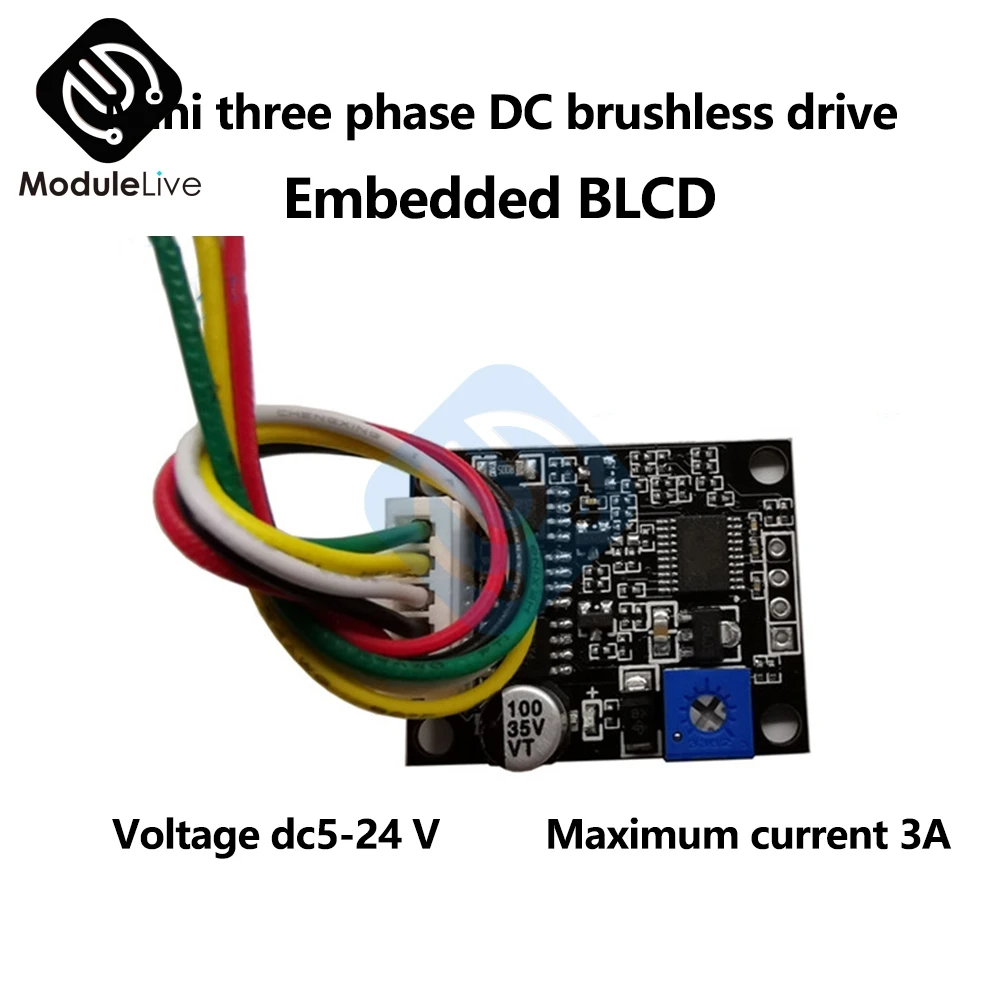 DC 6V-20V 60W 3A BLDC Three-phase Brushless Hallless Motor Driver Board 224000RPM 74000 RPM 40000 35000RPM | Обустройство дома