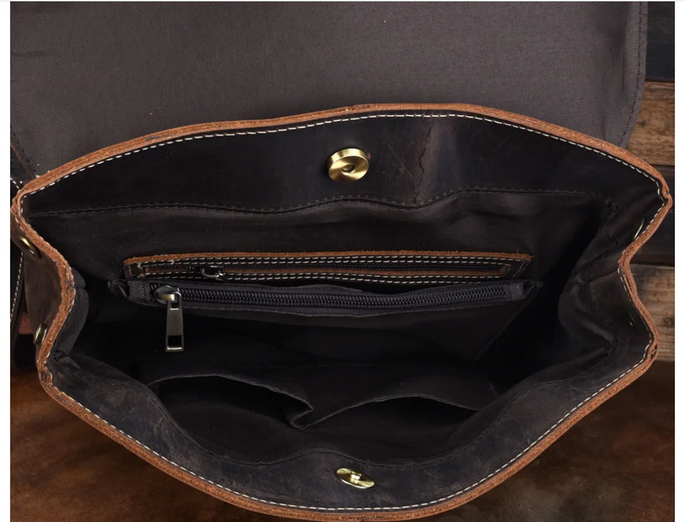 Модный мужской рюкзак crazy horse из натуральной воловьей кожи винтажный стильный