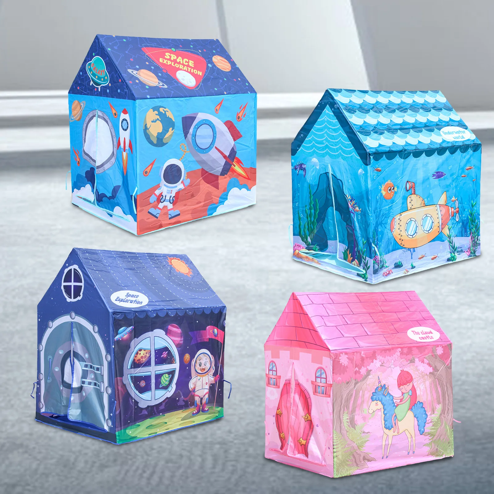 

Kids Tents Folding Playhouse Tent Set Portable Children Tent Baby Play House Room Decoration For Boys Girls Castle House