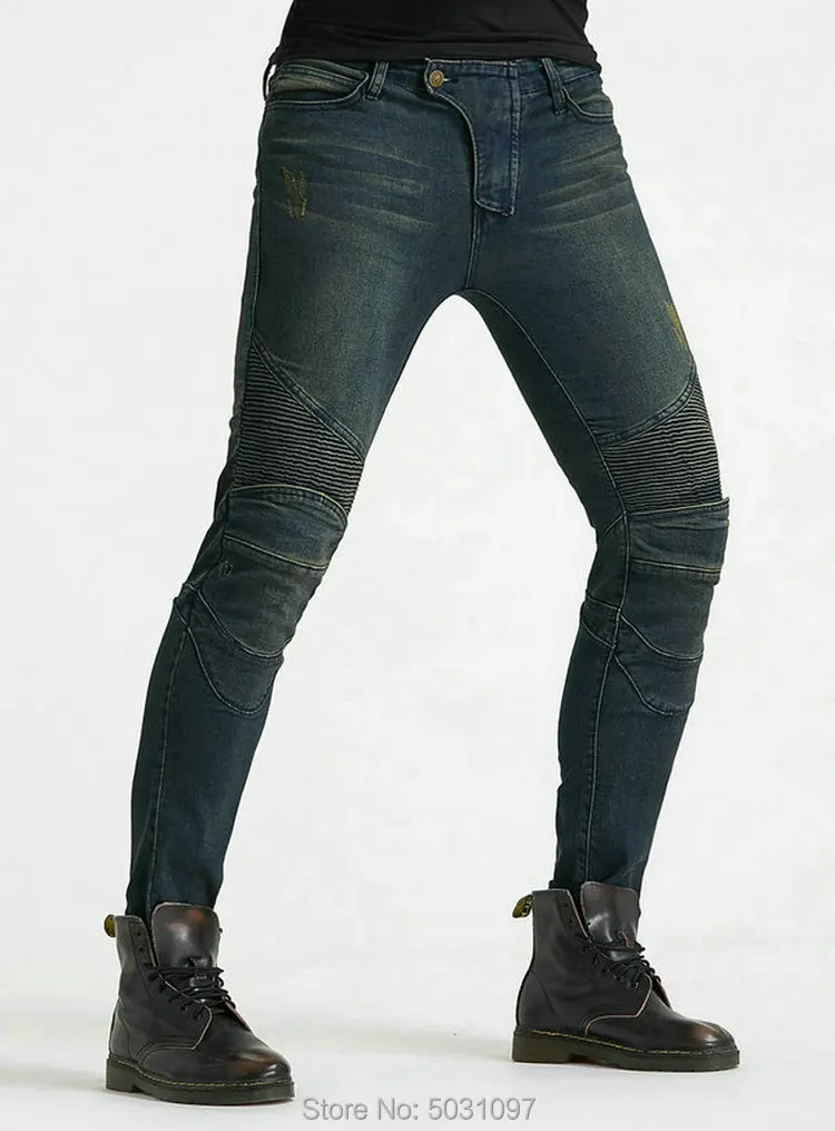 Мотоциклетные штаны featherbad грязно-голубые защитные джинсы volero для верховой езды