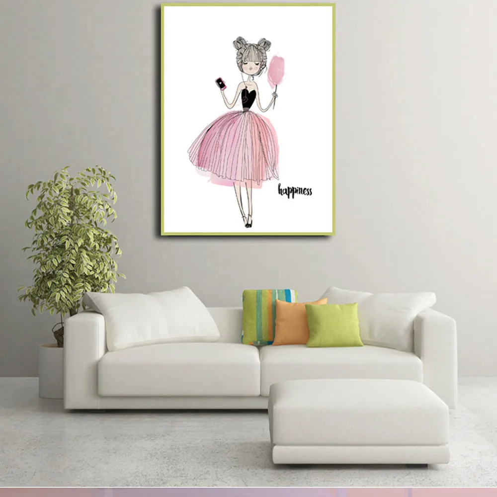 Домашнее искусство простая картина для маленькой девочки абстрактная