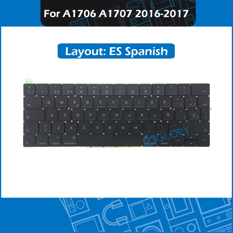 Новая клавиатура A1706 A1707 испанская раскладка для Macbook Pro 13 &quot15&quot Touchbar ES замена