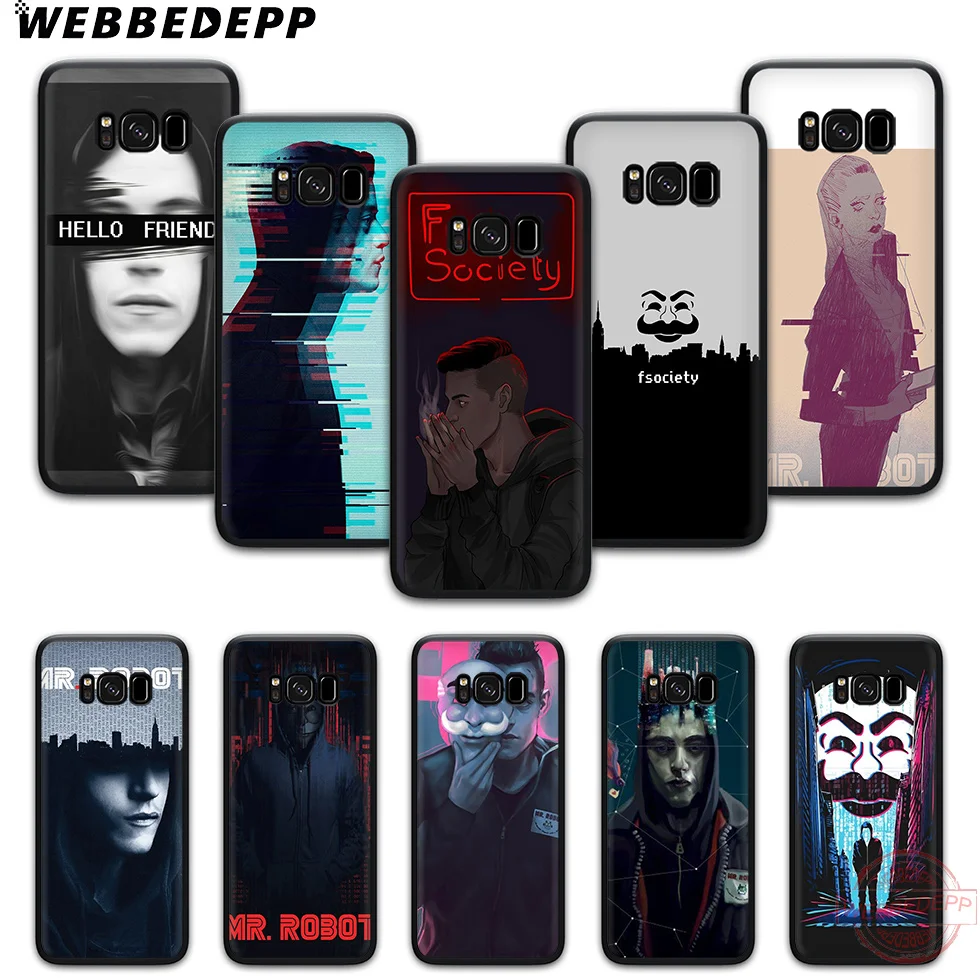 WEBBEDEPP Mr робот мягкий чехол для телефона с изображением цветов Samsung S6 S7 край S8 S9 S10