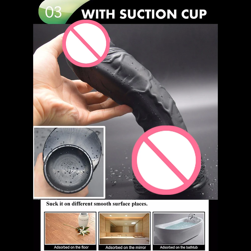 New adult toy huge realistic dildos silicone penis sex toys for women lesbian masturbate couple flirting Vaginal friction dildo | Красота и
