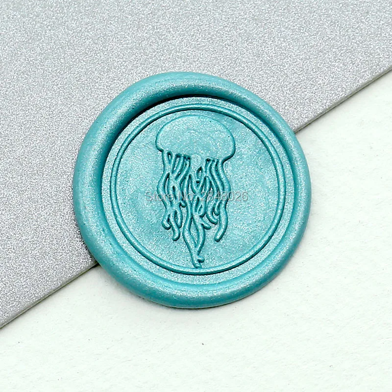 Jellyfish воск печать морские животные уплотнения свадебный подарок индивидуальный