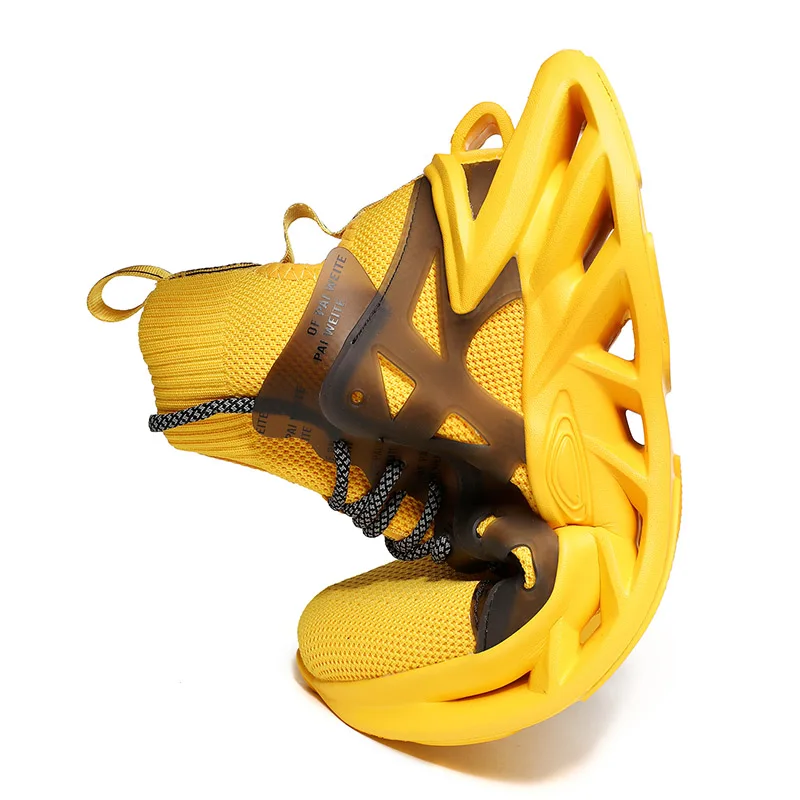 

New Trend Fashion Men Casual Shoes Outdoor White Chunky High Top Sneakers For Mens 2020 Sock Shoe Breathable Sapatenis Masculino