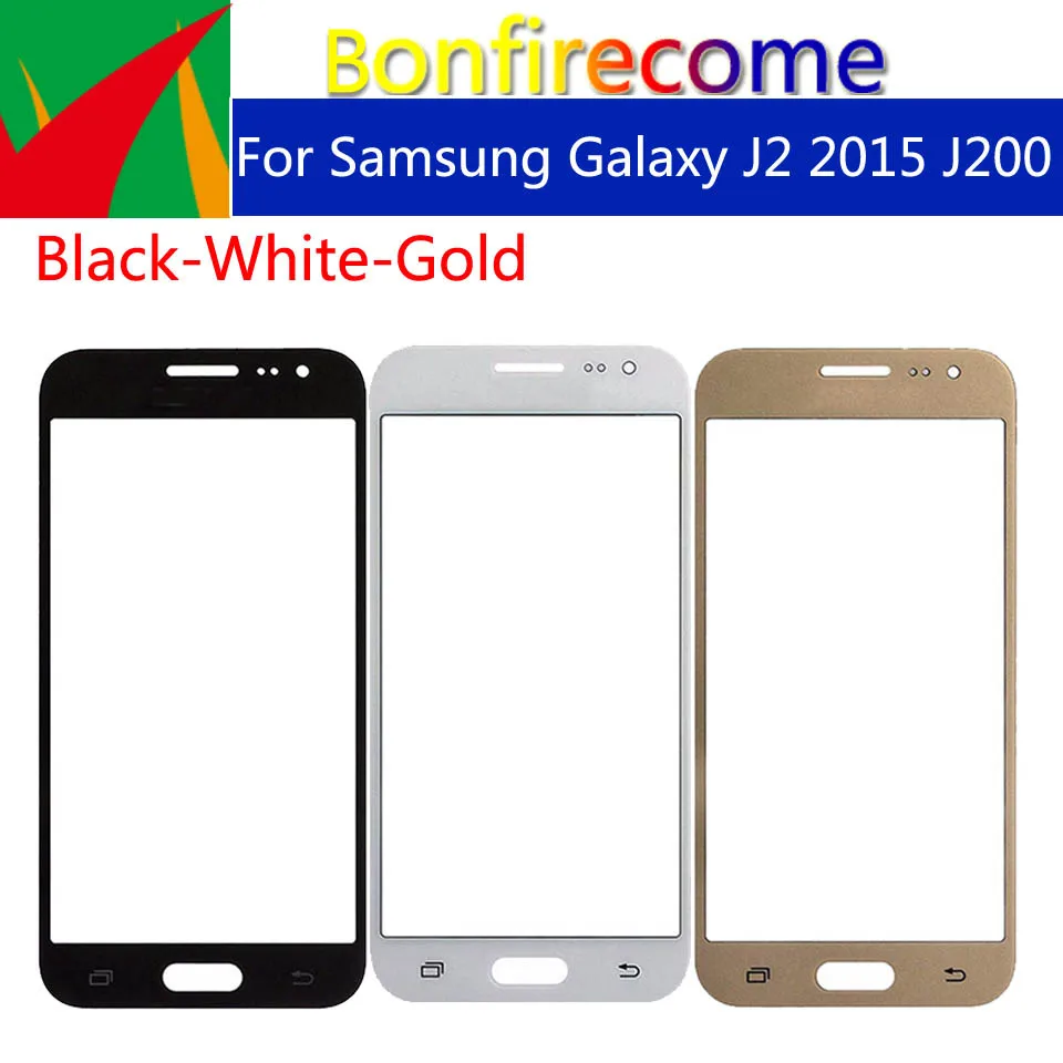 

10pcs\lot For Samsung Galaxy J2 2015 J200 J200F J200H J200M J200Y Touch Screen Front Panel Glass Lens Outer LCD Glass 4.7"