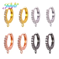 juya 4pcslot diy fashion earring making supplies handmade creative fasteners basic bail ear wire hooks clasp accessories