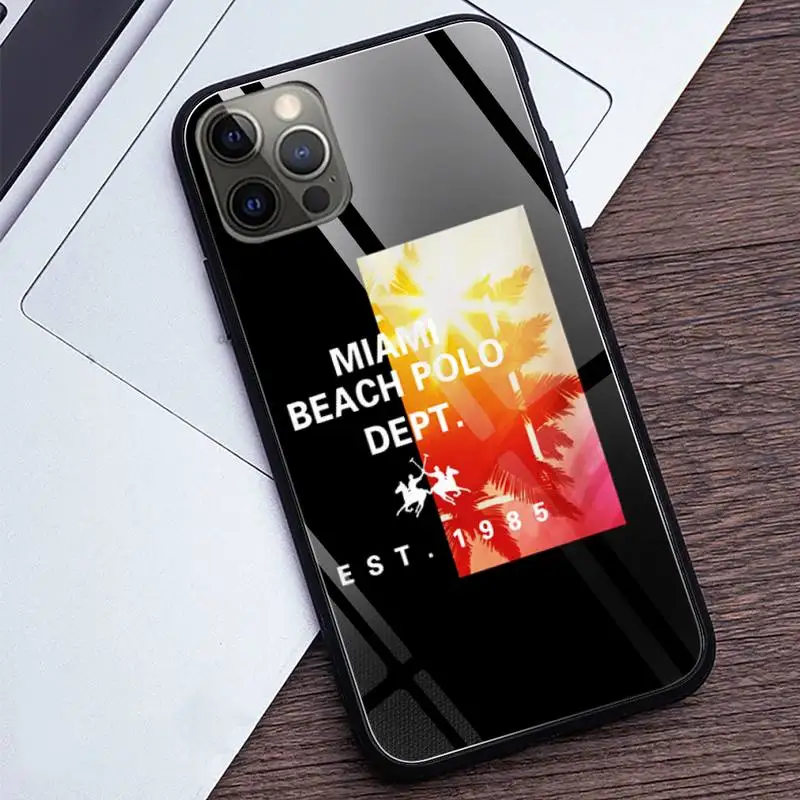 

fashion brand La Martinas Poloos Phone Case Tempered Glass For iPhone 12 Pro Max Mini 11 Pro XR XS MAX 8 X 7 6S 6 Plus SE case
