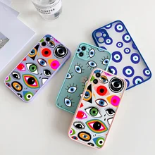 Lucky Eye Blue Evil Eye Print Hard Phone Case For iPhone SE2020 12 13 mini 11 Pro Max XR X XS MAX 7 8 6s Plus Shockproof Cover