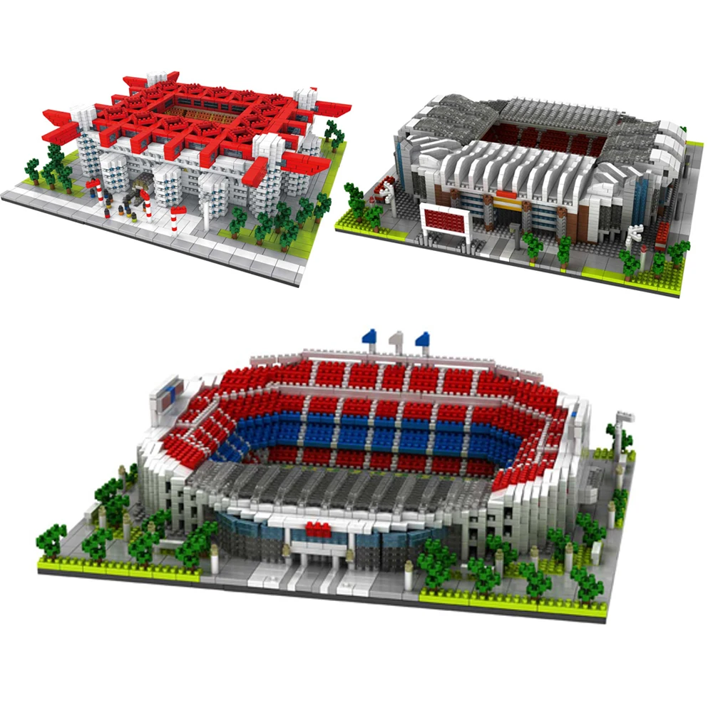 

Mini Diamond Building Blocks Bricks Educational Toy Architecture football field Camp Nou DIY Model For Children Gift