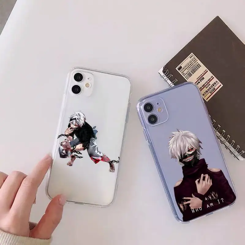 

Tokyo Ghouls Phone Case Clear Transparent for iPhone 11 12 13 mini pro XS MAX 8 7 6 6S Plus X 5S SE XR 2020