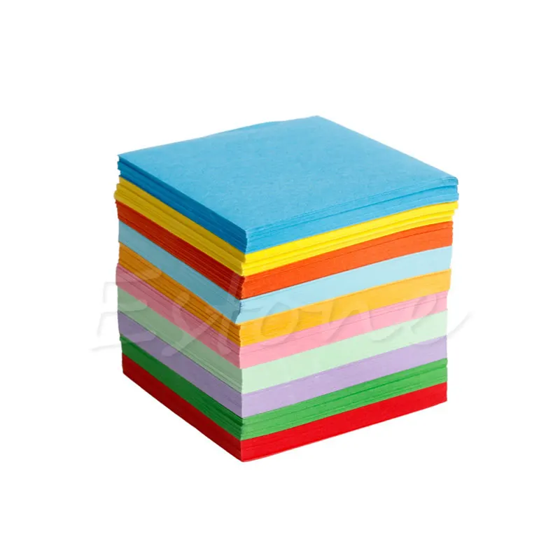 

Новинка 2021, 1 упаковка, квадратные складные бумажные Цветные двусторонние листы, кран оригами