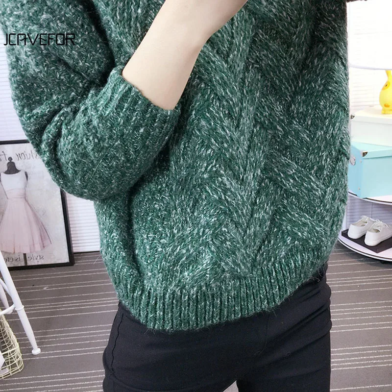 Свитер женский свободный тонкий в клеточку Корейском стиле | Женская одежда