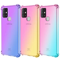 Case for Infinix Note Pro X695 Hot 10S ZERO Note CAMON Clear TPU Gradient Slim Airbag Shockproof Protective Cover