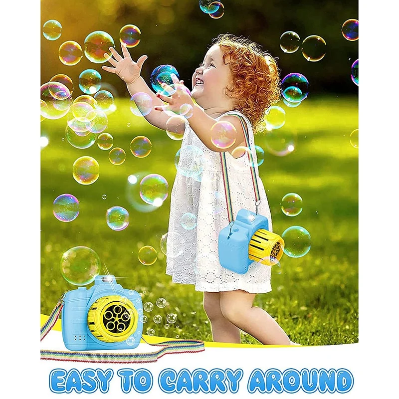 

Automatic Bubble Machine for Toddlers ,Portable Bubble Camera Toy Gift for Boys Girls Outdoor Indoor Games
