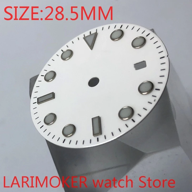 

Циферблат для часов без логотипа 28,5 мм, белый циферблат для часов ETA 2836/2824 DG2813/3804 Miyota 8215 821A MH35 36, механизм