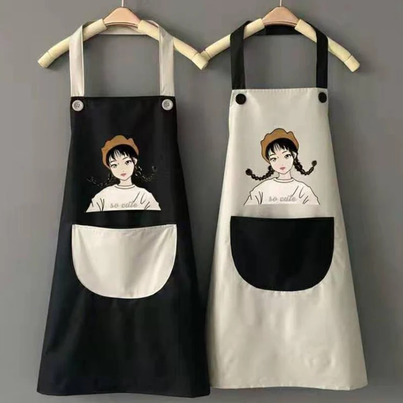 

Waterproof Oil Cooking Apron, Chef Aprons for Women Men Kitchen Bib Apron for Dishwashing Cleaning Painting