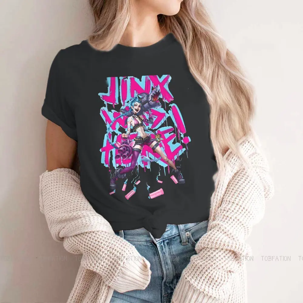 Футболка Jinx Was Here женская Готическая винтажная одежда из хлопка с графическим