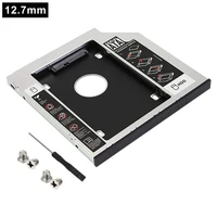 universal caddy adapter aluminum 2 5 internal ssd 12 7mm hard disk caddy tray enclosure for laptop notebook
