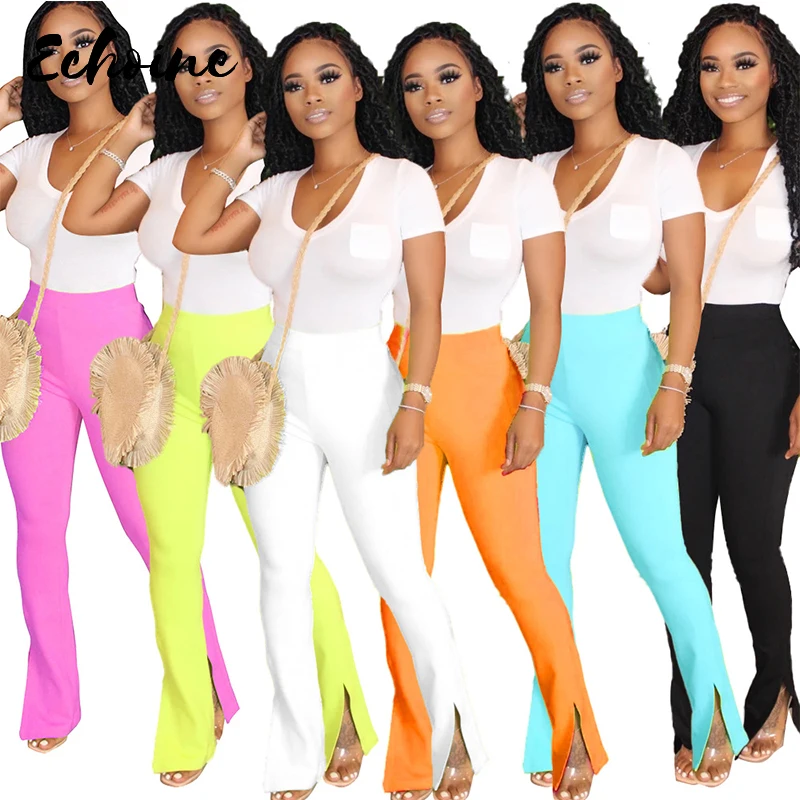 Женские летние брюки оранжевые Леггинсы с высокой талией для фитнеса открытой