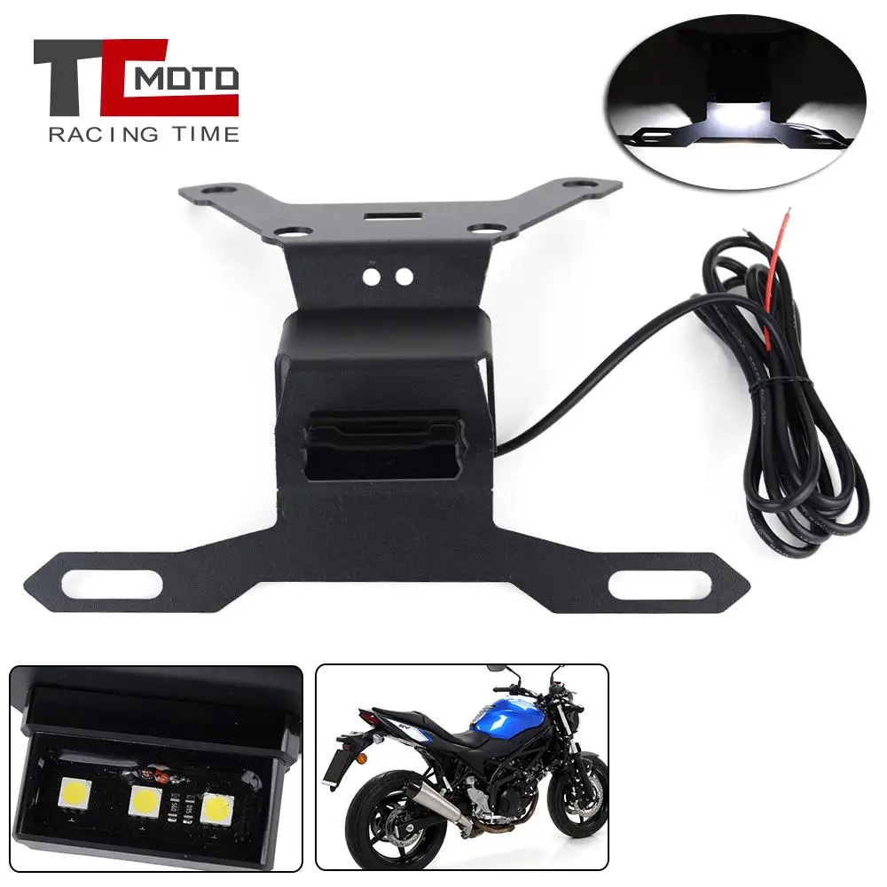 

License Plate Holder LED Light for Suzuki SV650 SV 650 ABS 2015 - 2021 SV650X 2018-2021 Motorcycle Tail Tidy Fender Eliminator