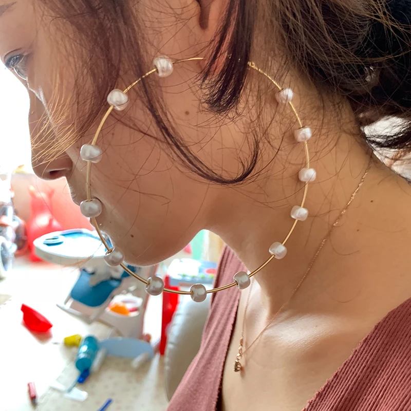 Набор черный искусственный жемчуг круглый круг серьги кольца для женщин золотые