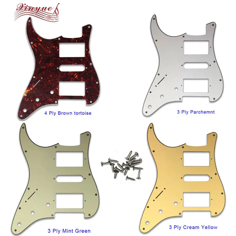 

Guitar Parts For Left Handed US 72' 11 Mounting Screw Hole Standard St HSH PAF Humbucker Strat Guitar Pickguard Many Colors