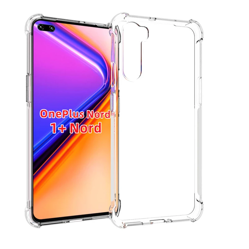 Для OnePlus Nord Чехол Подушка безопасности Супер защита мягкая прозрачная задняя