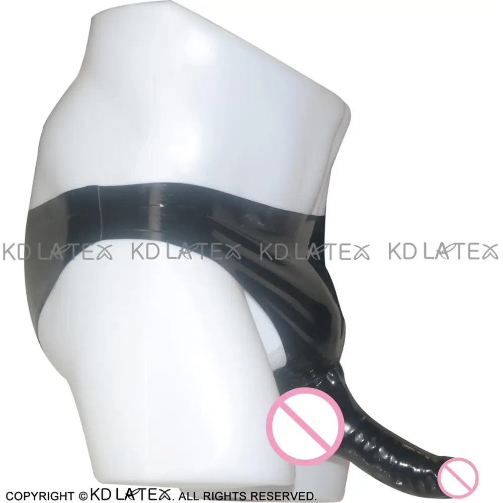 Черный с глубоким вырезом сексуальные латекса трусы анатомическими оболочка