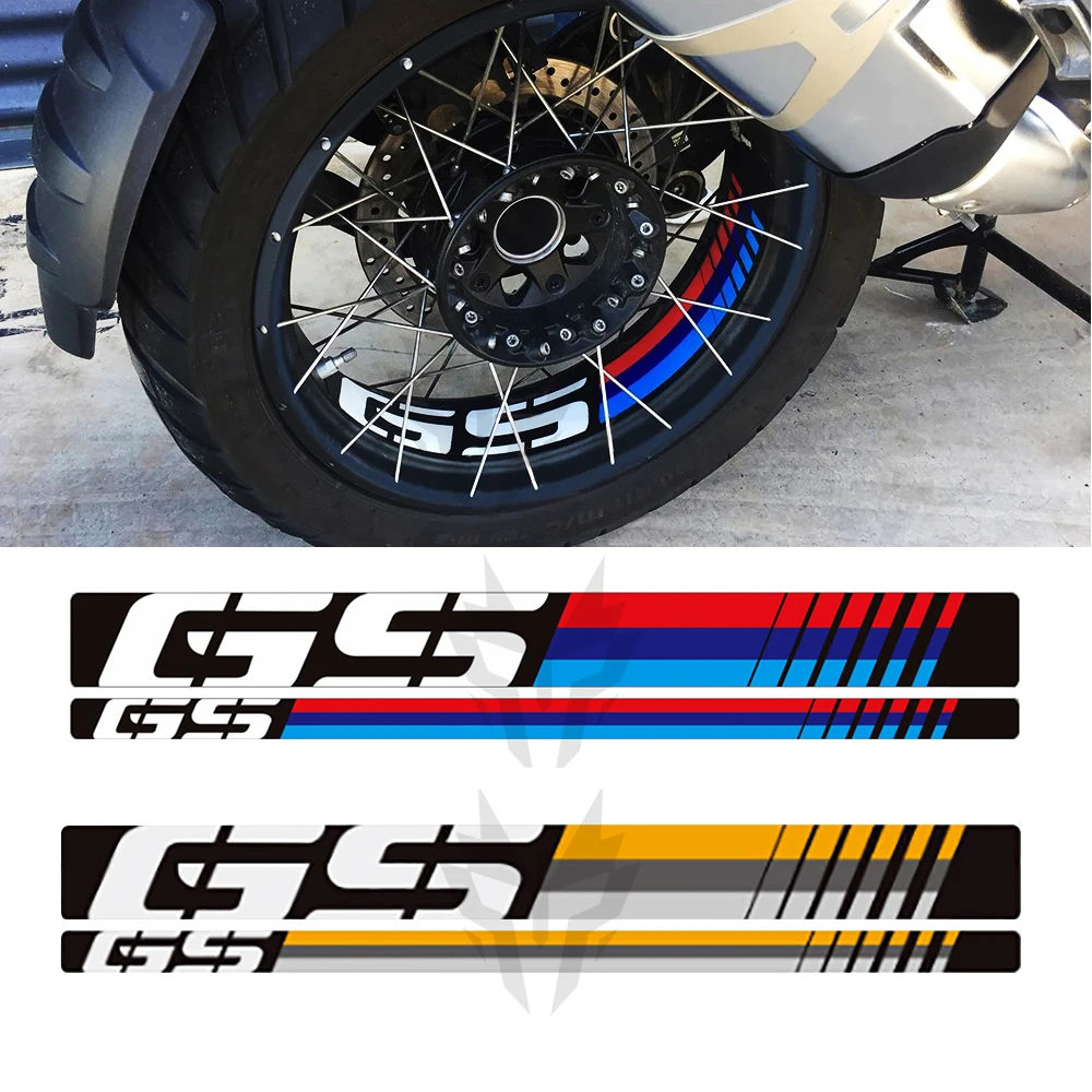 

Motorcycle Wheel Tire Reflective Decal Case for BMW R1200GS Adventure 2006-2018 R1250GS Adv 2019 Rim Decoration stickers