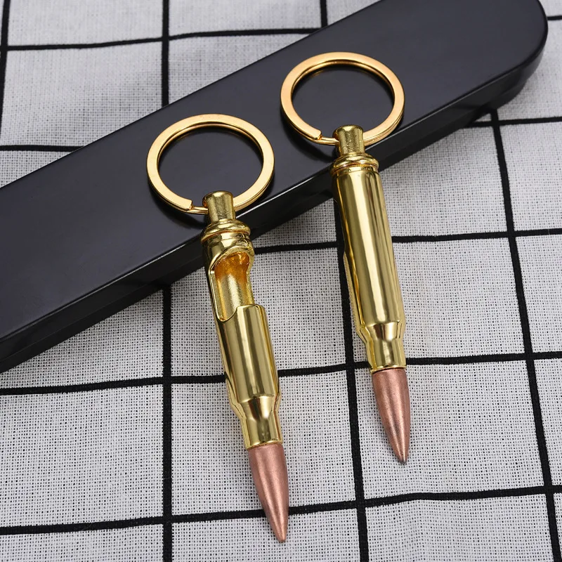 

Creative Bullet Bottle Opener Keychain Multifunctional Product Men's and Women's Keychain Pendant