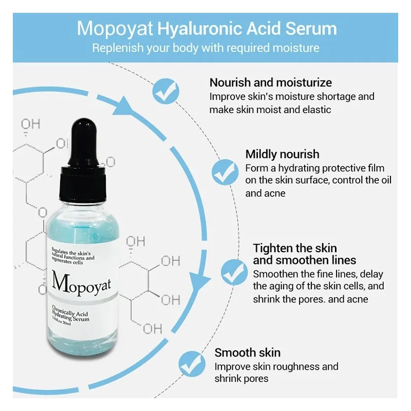 

Face Essence Moisturizing Acne Treatment Anti-Wrinkle Anti Aging 30ml Hyaluronic Shrink Pores Facial Serum Whitening Skin Care