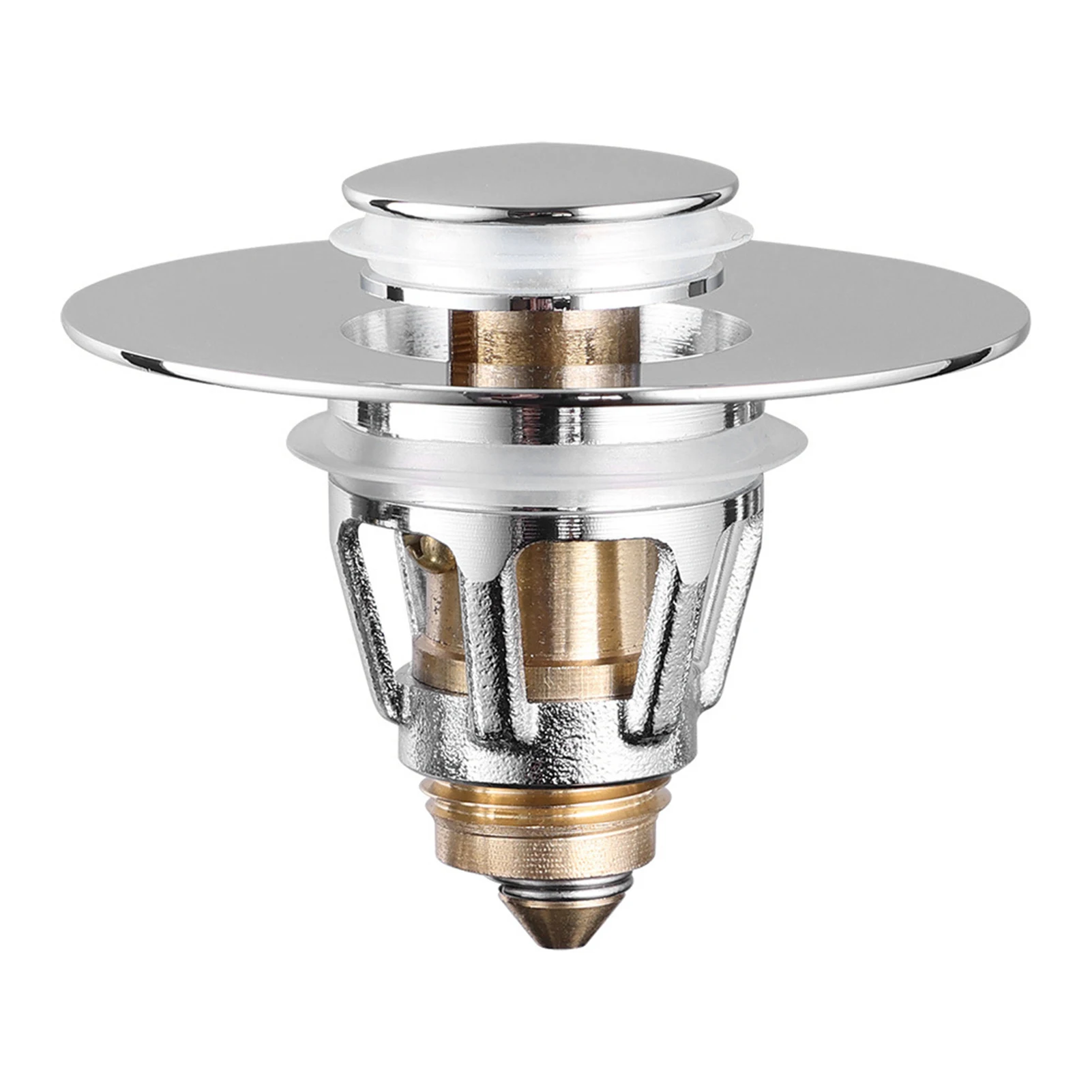 

High-quality Bathroom Sink Stopper Universal Elastic Core Design Easy To Install Plug Built-in Filter Is Used To Retain Security