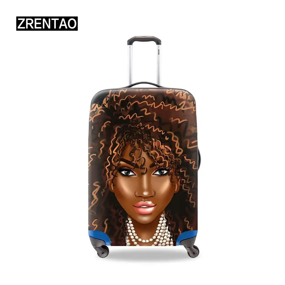 Красный/черный/серый комплект чемоданов для девочек с Африканским принтом
