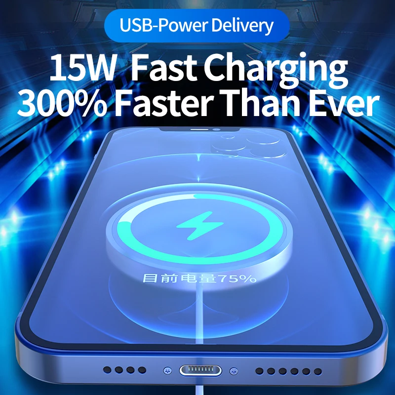 15w magnetic wireless charger for iphone 12 pro max quick charge airpods pro fast charging wireless charger for samsung huawei free global shipping