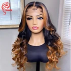 Парик Hesperis из 180% натуральных волнистых волос, медовый блонд, 13x 4, отбеленные узлы, бразильские волосы без повреждений