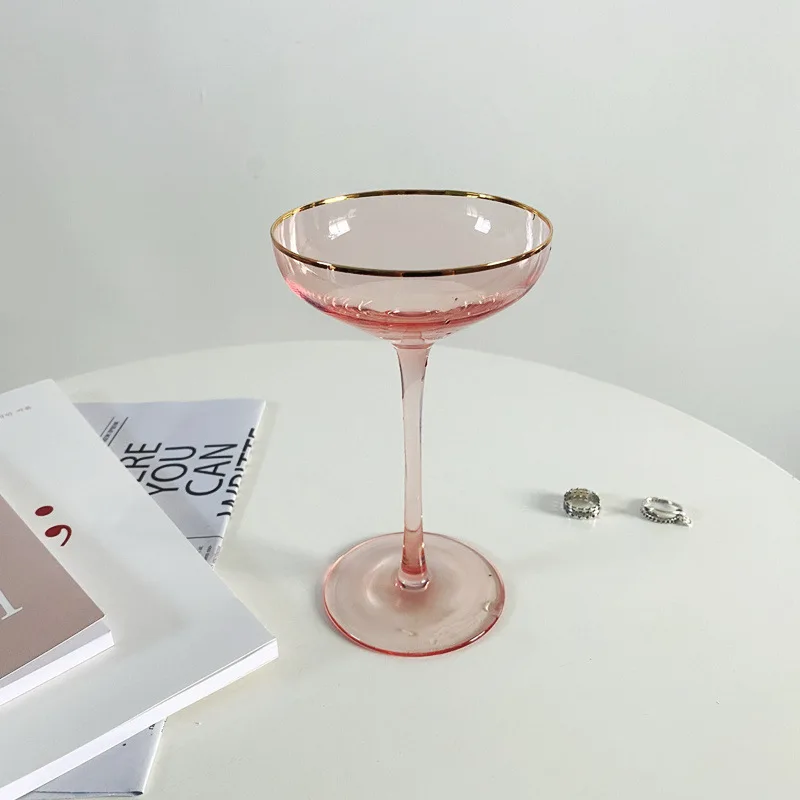 

New Hot Style Dessert Cup Simple Cocktail Glass Goblet Dessert Cup Glass Ice Cream Bowl Cold Dish Bowls
