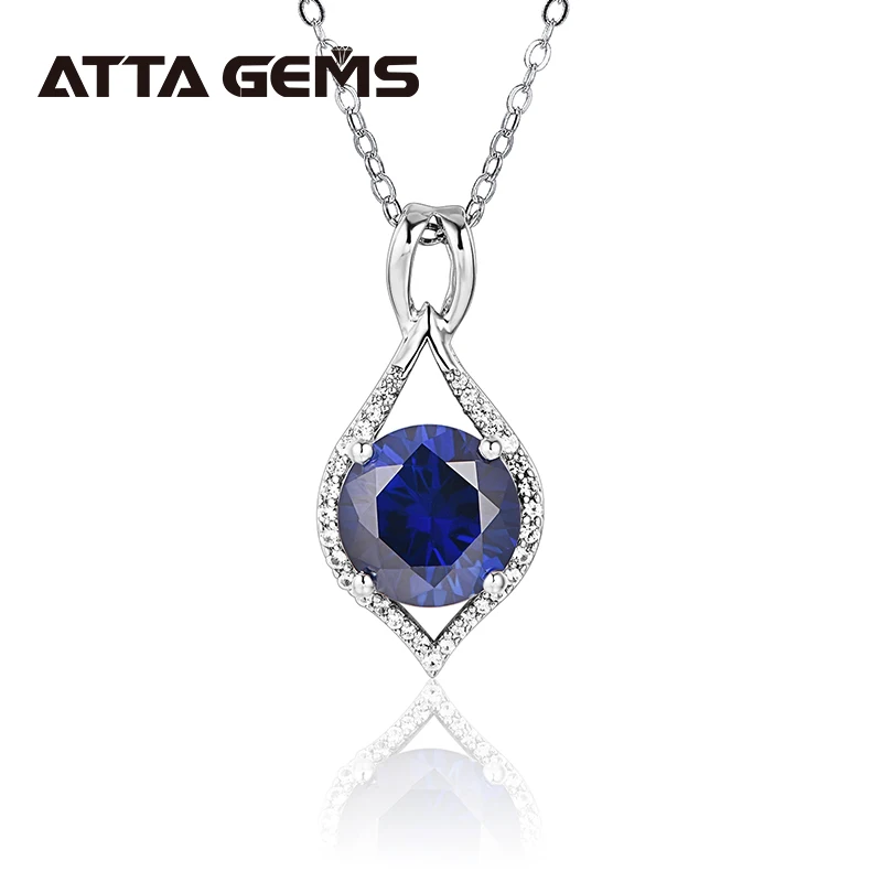 Женский кулон с сапфировым стеклом серебро пробы 5 карат|Подвески| |