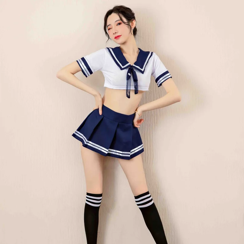 

Long night underwear sexy fun suit pure student stage performance uniform